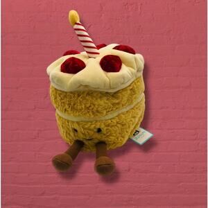 Jellycat Amuseable Birthday Cake Plush Stuffed Food Red Velvet Soft Gift Toy NEW